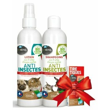 Pack Bio antiparasitaire lotion et shampooing Biovétol Pack Bio antiparasitaire lotion et shampooing Biovétol