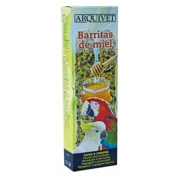 Barres graines miel Perroquets et Perruches 150 g Arquivet 