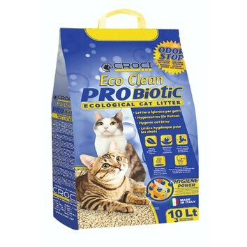 Litière écologique Chats Lapins Rongeurs Furets avec probiotiques 10 litres de Croci Litière écologique Chats Lapins Rongeurs Furets avec probiotiques 10 litres de Croci