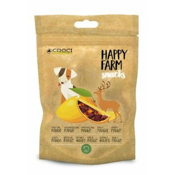 Snacks Cerf et Mangue Happy Farm 80 g par Croci Snacks Cerf et Mangue Happy Farm 80 g par Croci