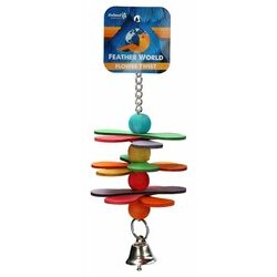 Jouet oiseau suspension fleur en bois par Holland Animal Care