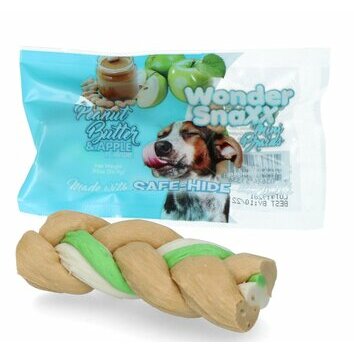 Os doux tressés saveur Beurre de cacahuète et Pomme par Healthy Chew Os doux tressés saveur Beurre de cacahuète et Pomme par Healthy Chew