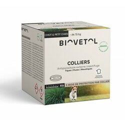 Pack économique 6 Colliers insectifuges petit chien Biovétol