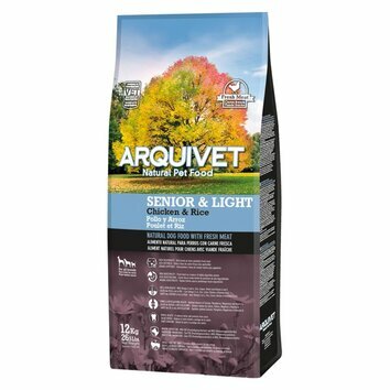 Croquettes Light chien Senior Poulet Riz 12 kg Arquivet Croquettes Light chien Senior Poulet Riz 12 kg Arquivet