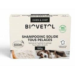 Shampooing solide sans savon Tous Pelages 100 g Biovetol
