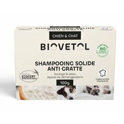 Shampooing solide sans savon Anti-Gratte 100 g Biovétol