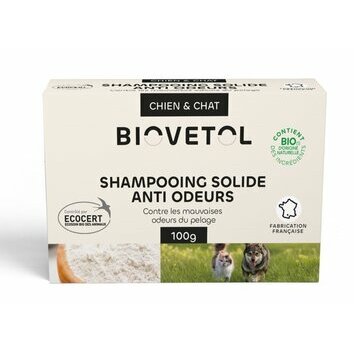 Shampooing solide sans savon Anti-Odeur 100 g Biovetol