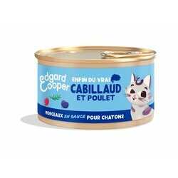 Morceaux en sauce Chaton sans céréales 18 x 85 g Edgard et Cooper Morceaux en sauce Chaton sans céréales 18 x 85 g Edgard et Cooper