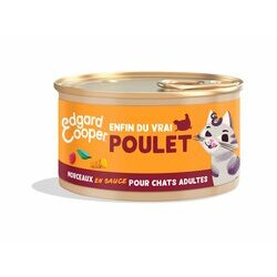 Morceaux en sauce Chat sans céréales 18 x 85 g Edgard et Cooper