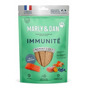Barres à mâcher pour chien Immunité 80 g par Marly & Dan Barres à mâcher pour chien Immunité 80 g par Marly & Dan