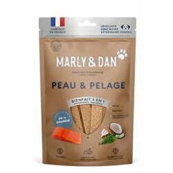 Barres à mâcher pour chien Peau et Pelage 80 g par Marly & Dan