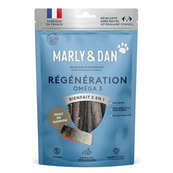 Barres à mâcher pour chien Régénération Oméga 3 en 80 g par Marly & Dan Barres à mâcher pour chien Régénération Oméga 3 en 80 g par Marly & Dan