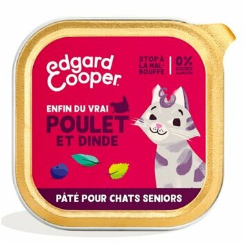 Pâtée pour chat Senior Poulet et Dinde 16 x 85 g Edgard et Cooper Pâtée pour chat Senior Poulet et Dinde 16 x 85 g Edgard et Cooper