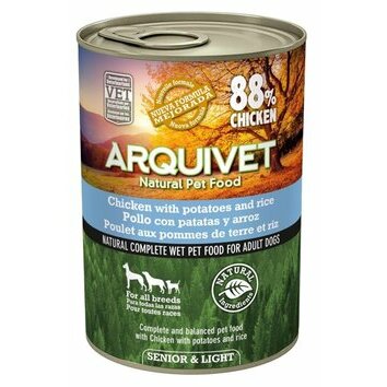 Pâtée Senior et Light Poulet Pomme de terre Riz 6 x 400 g Arquivet Pâtée Senior et Light Poulet Pomme de terre Riz 6 x 400 g Arquivet