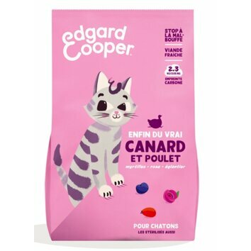 Croquettes pour chaton sans céréales Canard et Poulet frais 2 kg Edgard et Cooper
