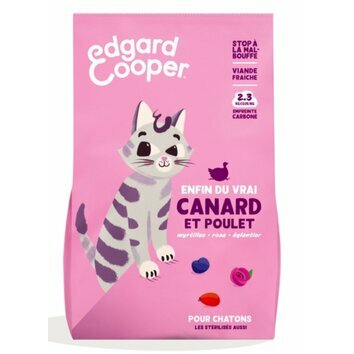 Croquettes pour chaton sans céréales Canard et Poulet frais 2 kg Edgard et Cooper Croquettes pour chaton sans céréales Canard et Poulet frais 2 kg Edgard et Cooper