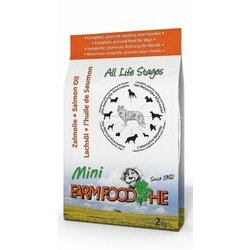 Croquettes Mini pressées chien Huile de saumon 2 kg Farm Food Croquettes Mini pressées chien Huile de saumon 2 kg Farm Food