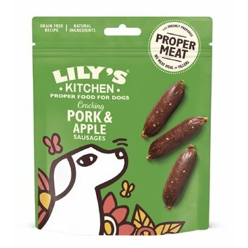 Friandises pour chien mini saucisses porc et pomme 70 g par Lily's Kitchen