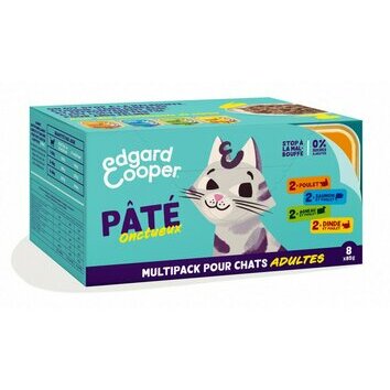 Pâtée onctueuse variée pour chat multipack 8 x 85 g Edgard et Cooper Pâtée onctueuse variée pour chat multipack 8 x 85 g Edgard et Cooper