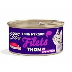 Filets pour chat Thon et crevettes 24 x 70 g Edgard et Cooper Filets pour chat Thon et crevettes 24 x 70 g Edgard et Cooper