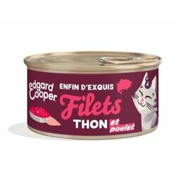 Filets pour chat Thon et poulet 24 x 70 g Edgard et Cooper Filets pour chat Thon et poulet 24 x 70 g Edgard et Cooper