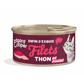 Filets pour chat Thon et poulet 24 x 70 g Edgard et Cooper Filets pour chat Thon et poulet 24 x 70 g Edgard et Cooper