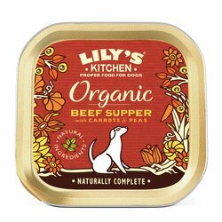Pâtée Bio pour chien au boeuf 11 x 150 g Lily's Kitchen Pâtée Bio pour chien au boeuf 11 x 150 g Lily's Kitchen
