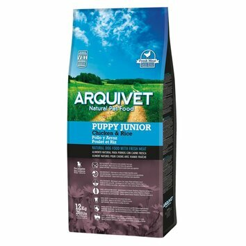 Croquettes chiot et junior poulet riz 12 kg Arquivet Croquettes chiot et junior poulet riz 12 kg Arquivet