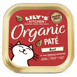 Pâtée Bio pour chat au boeuf 19 x 85 g Lily's Kitchen Pâtée Bio pour chat au boeuf 19 x 85 g Lily's Kitchen
