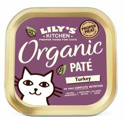 Pâtée Bio pour chat à la dinde 19 x 85 g Lily's Kitchen Pâtée Bio pour chat à la dinde 19 x 85 g Lily's Kitchen