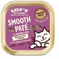 Patée pour chat Senior Poulet Cabillaud Crevettes 19 x 85 g Lily's Kitchen Patée pour chat Senior Poulet Cabillaud Crevettes 19 x 85 g Lily's Kitchen