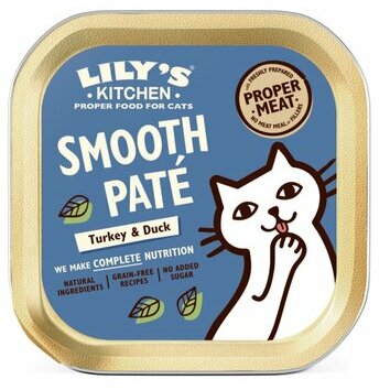 Pâtée pour chat à la dinde et au canard 19 x 85 g Lily's Kitchen Pâtée pour chat à la dinde et au canard 19 x 85 g Lily's Kitchen