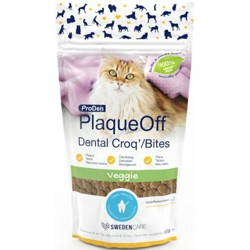 PlaqueOff Dental Croq' Veggie Chats anti-tartre 60 g Buccosanté