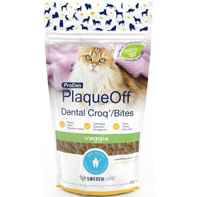 PlaqueOff Dental Croq' Veggie Chats anti-tartre ANTI GASPI 60 g Buccosanté