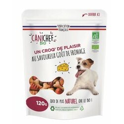 Friandises Bio goût fromage pour chien 120 g Canichef