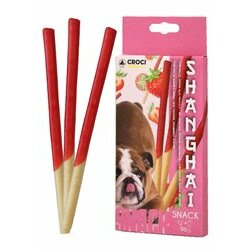 Bâtonnets pour chien poulet saveur fraise 96 g par Croci