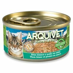 Filets pour chat en sauce au Thon sans céréales 6 x 80 g Arquivet