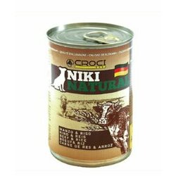 Pâtée pour chien boeuf et riz Niki Natural 6 x 400 g Croci