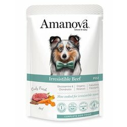 Pâtée naturelle pour chien sans céréales Boeuf frais 12 x 100 g Amanova