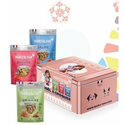 Coffret de Noël pour chat 3 sachets de friandises Marly et Dan Coffret de Noël pour chat 3 sachets de friandises Marly et Dan