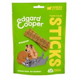 Sticks protéinés naturels pour chien Agneau et Dinde 75 g Edgard et Cooper