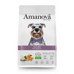 Croquettes chien Senior Mature Poisson blanc frais 2 kg Amanova