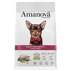 Croquettes chien Adult Mini surpoids ou obésité Dinde fraîche 2 kg Amanova