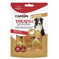 Friandises chien morceaux de banane avec poulet 80 g Camon Friandises chien morceaux de banane avec poulet 80 g Camon