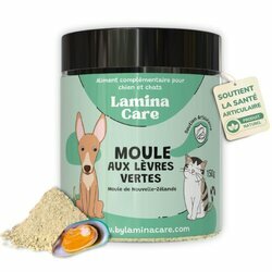 Poudre de moule à lèvres vertes Articulation chien et chat 150 g Lamina care Poudre de moule à lèvres vertes Articulation chien et chat 150 g Lamina care