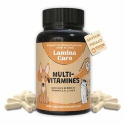 Multivitamines et minéraux chien chat Immunité 180 gélules Lamina Care Multivitamines et minéraux chien chat Immunité 180 gélules Lamina Care