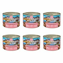 Pâtée pour chien boulettes Mini saumon, carottes et petits pois 6 x 200 g Arquivet