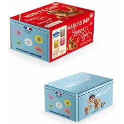 Coffret de Noël pour chien 3 snacks saumon Marly et Dan Coffret de Noël pour chien 3 snacks saumon Marly et Dan
