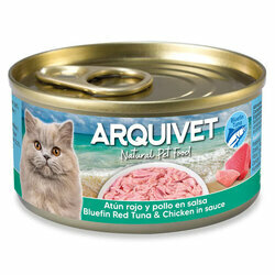 Filet pour chat avec thon rouge en sauce 6 x 80 g Arquivet Filet pour chat avec thon rouge en sauce 6 x 80 g Arquivet