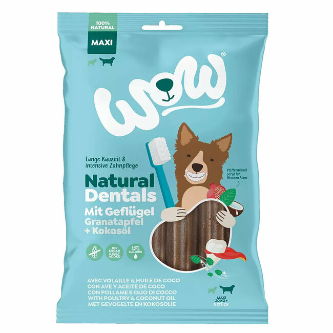 Sticks dentaires Natural Dental chien Maxi 275 g Wow